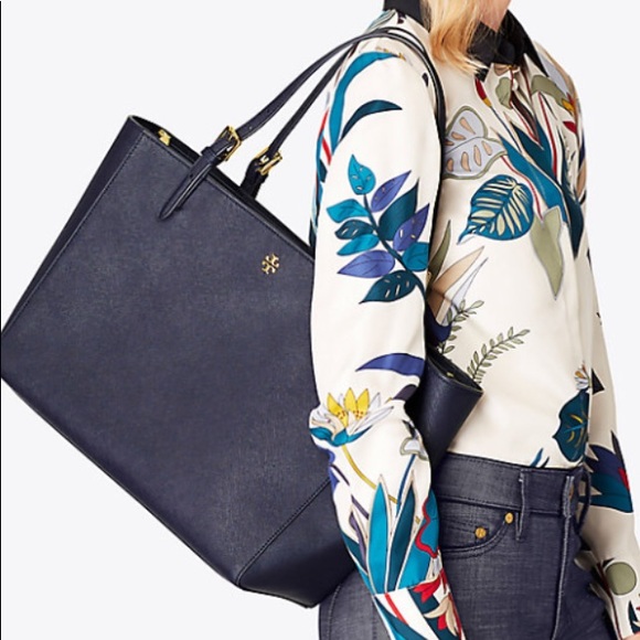 🆕Tory Burch YORK Large Leather tote in Black. NWT - Picture 5 of 8